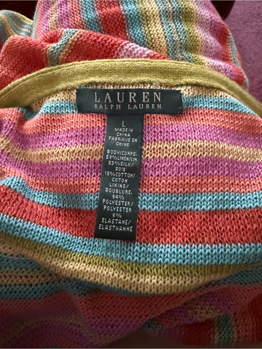 LAUREN Ralph Lauren Multicolor Striped Women’s Sleeveless Dress